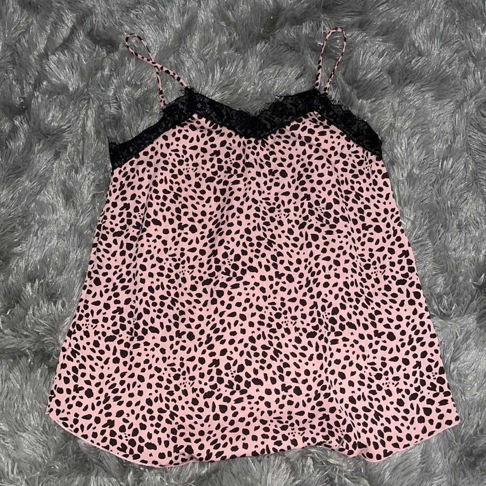 Leopard tank in pink nwot
